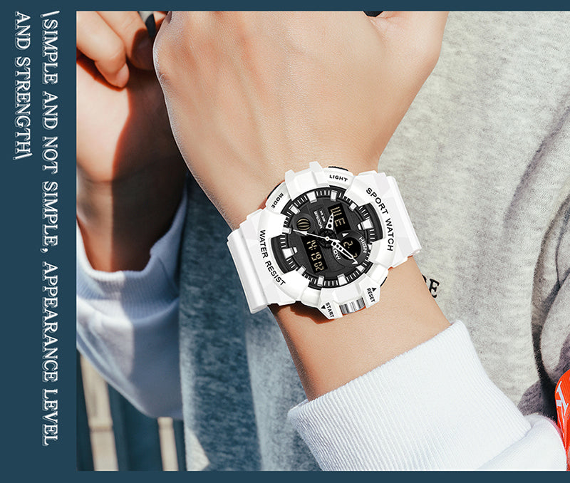 SANDA-7800 Sports Electronic Waterproof Men’s Watch – Dual Display Luxury Outdoor Wat