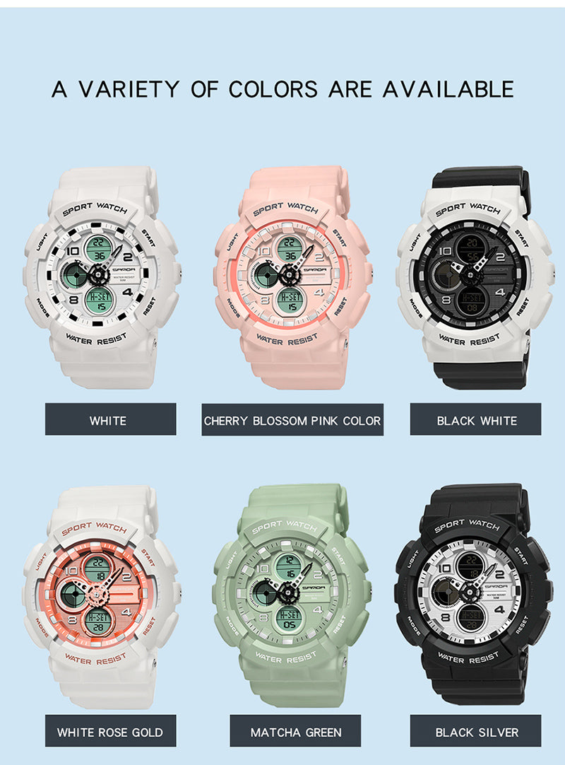 SANDA-60270 Men’s Waterproof Quartz Sports Watch – Dual Display Outdoor Watc