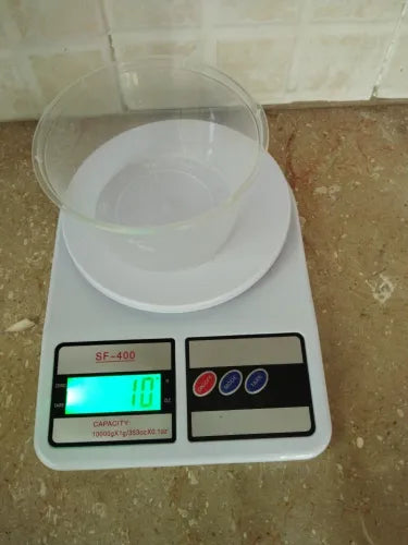 SF-400 10 KG Digital Kitchen Scale – High Precision Food & Shop Weighing Machine