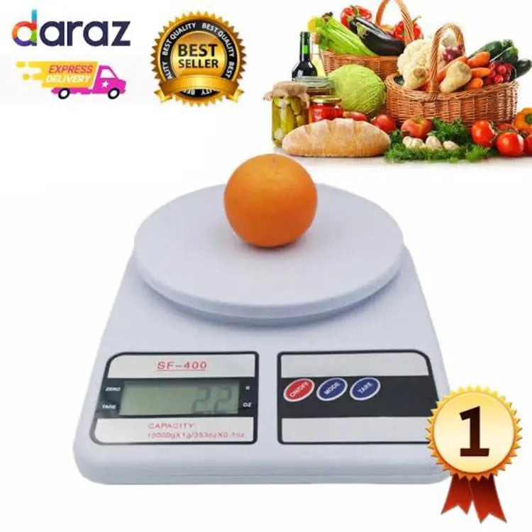 SF-400 10 KG Digital Kitchen Scale – High Precision Food & Shop Weighing Machine