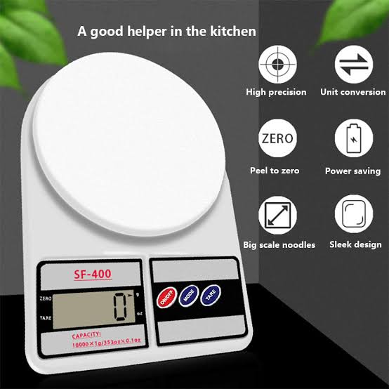 SF-400 10 KG Digital Kitchen Scale – High Precision Food & Shop Weighing Machine