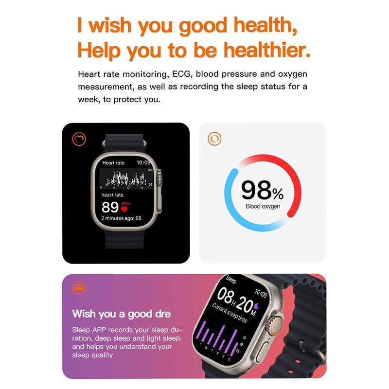 T800 Ultra 2 Smartwatch β Bluetooth Call, Wireless Charging & Long Battery Life