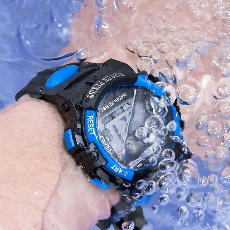 LED-SPM-2250 Colorful Luminous Electronic Watch β Waterproof Multi-Functional Sports Watch