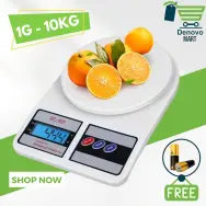 SF-400 10 KG Digital Kitchen Scale – High Precision Food & Shop Weighing Machine