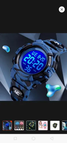LED-SPM-2250 Colorful Luminous Electronic Watch β Waterproof Multi-Functional Sports Watch