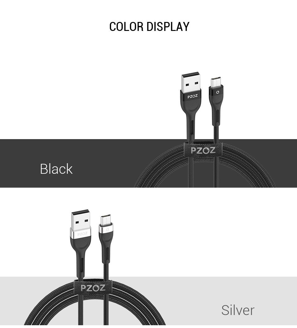 PZOZ Micro USB Cable | Fast Charging Cord for Samsung & Android Phones