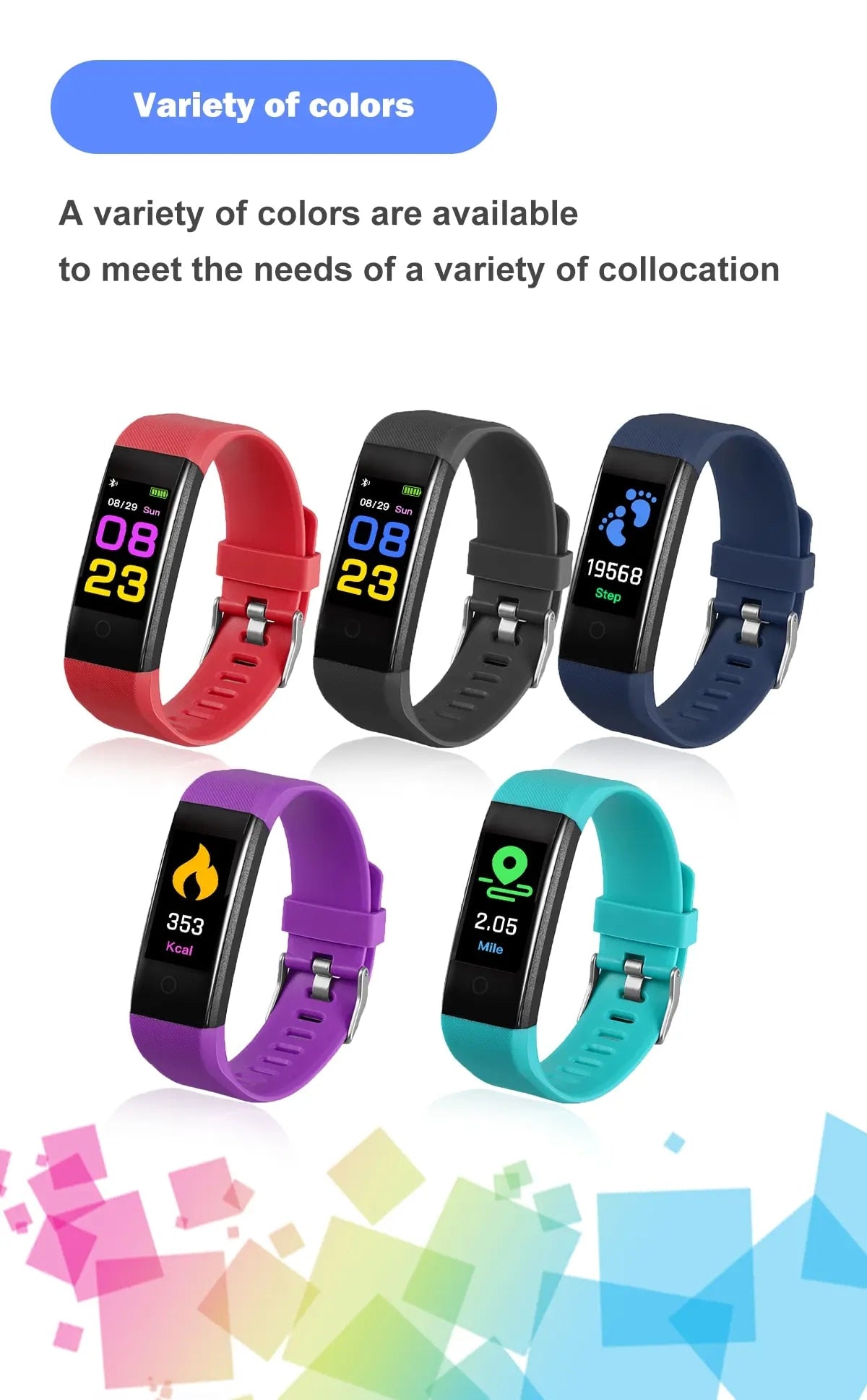 Q1 Smart Watch β Bluetooth Sports Fitness Bracelet with Heart Rate & Waterproof Design