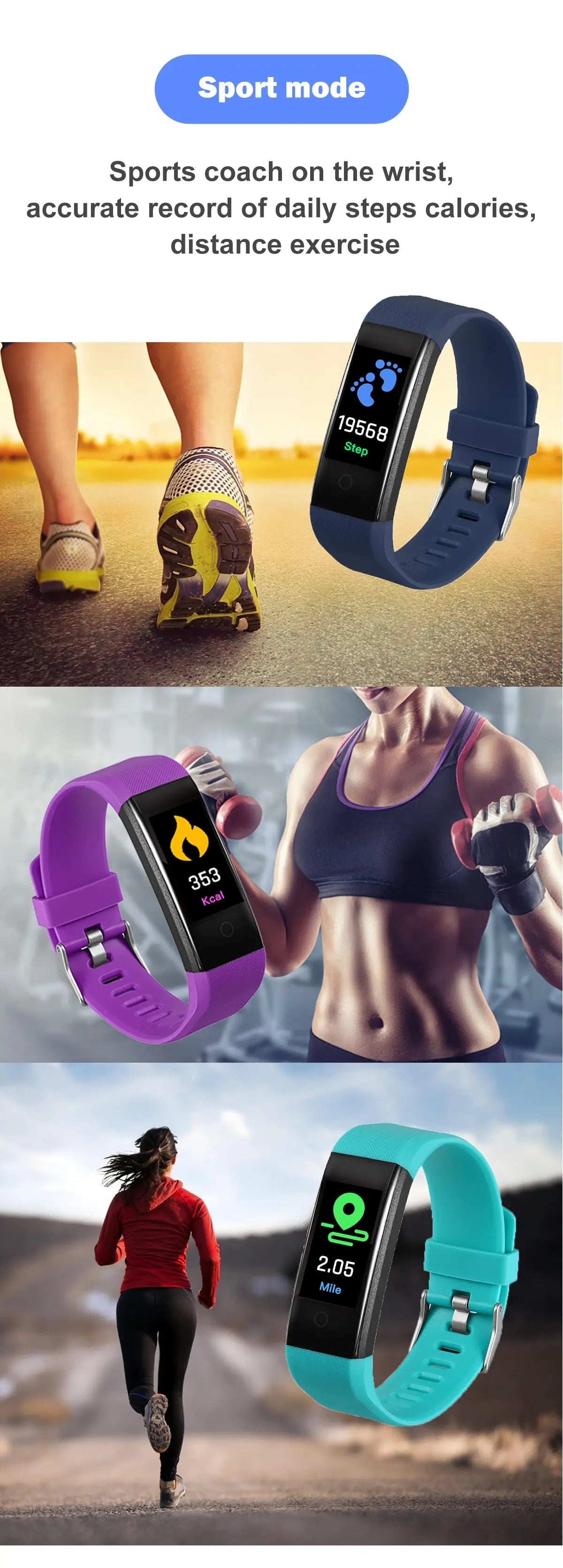 Q1 Smart Watch β Bluetooth Sports Fitness Bracelet with Heart Rate & Waterproof Design