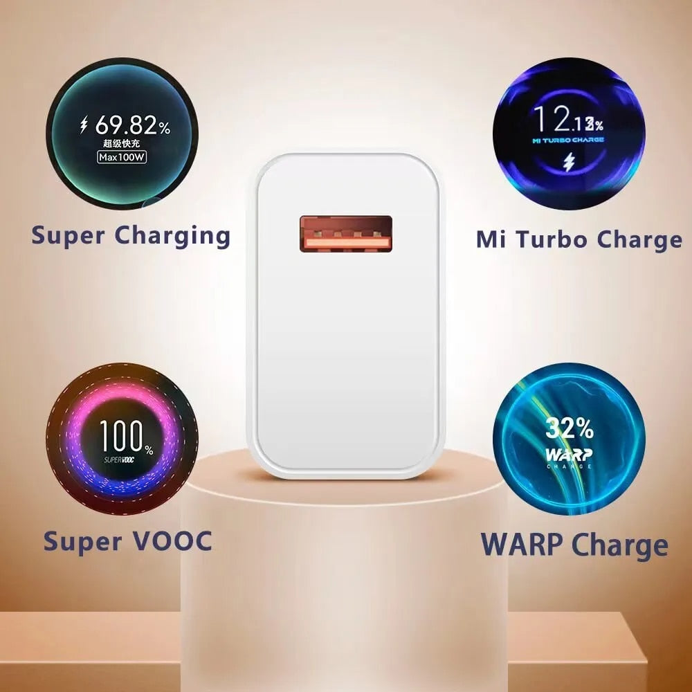 67W Fast Charger USB Type-C Quick Charge for Xiaomi Mi 13/12/11 Pro Ultra & Redmi Note Series