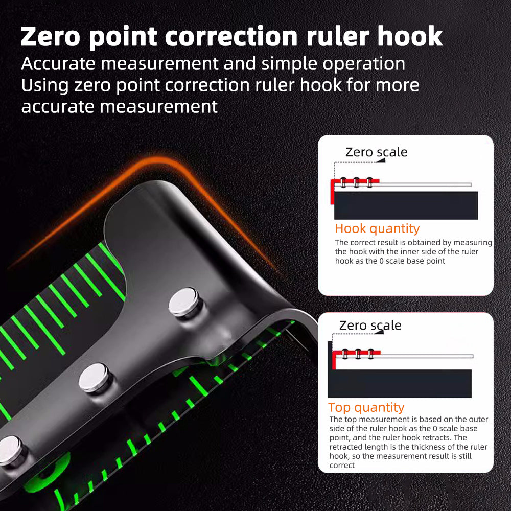 5/7.5/10M Self-Locking Fluorescent Steel Measuring Tape β High Precision Metric Ruler