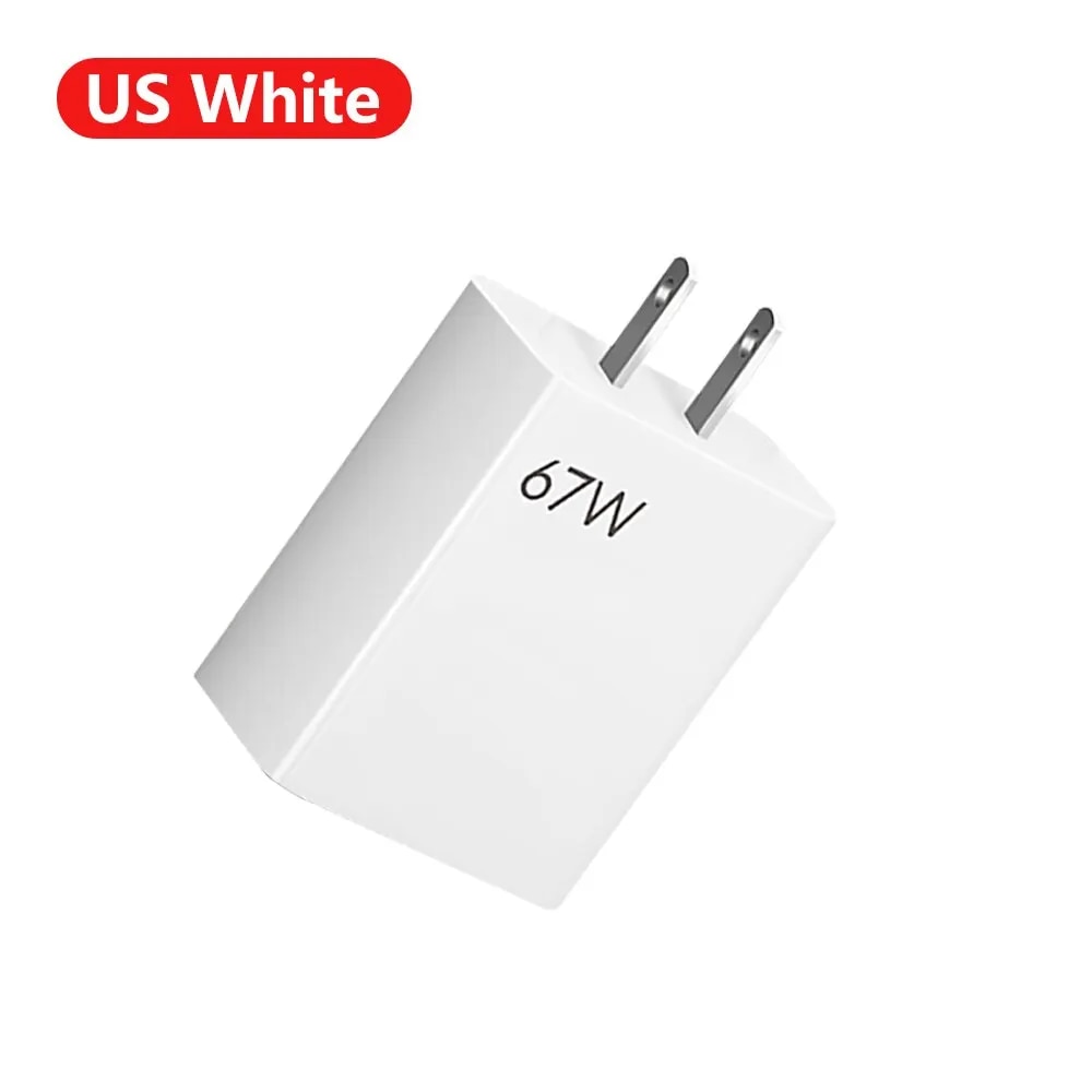 67W Fast Charger USB Type-C Quick Charge for Xiaomi Mi 13/12/11 Pro Ultra & Redmi Note Series
