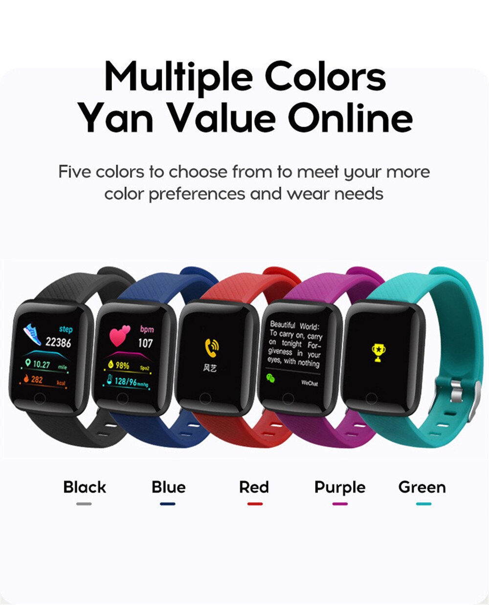 116-Plus Smart Watch with Real Step Count & Multi-Function Fitness Tracker | Unisex Android & iOS Compatible