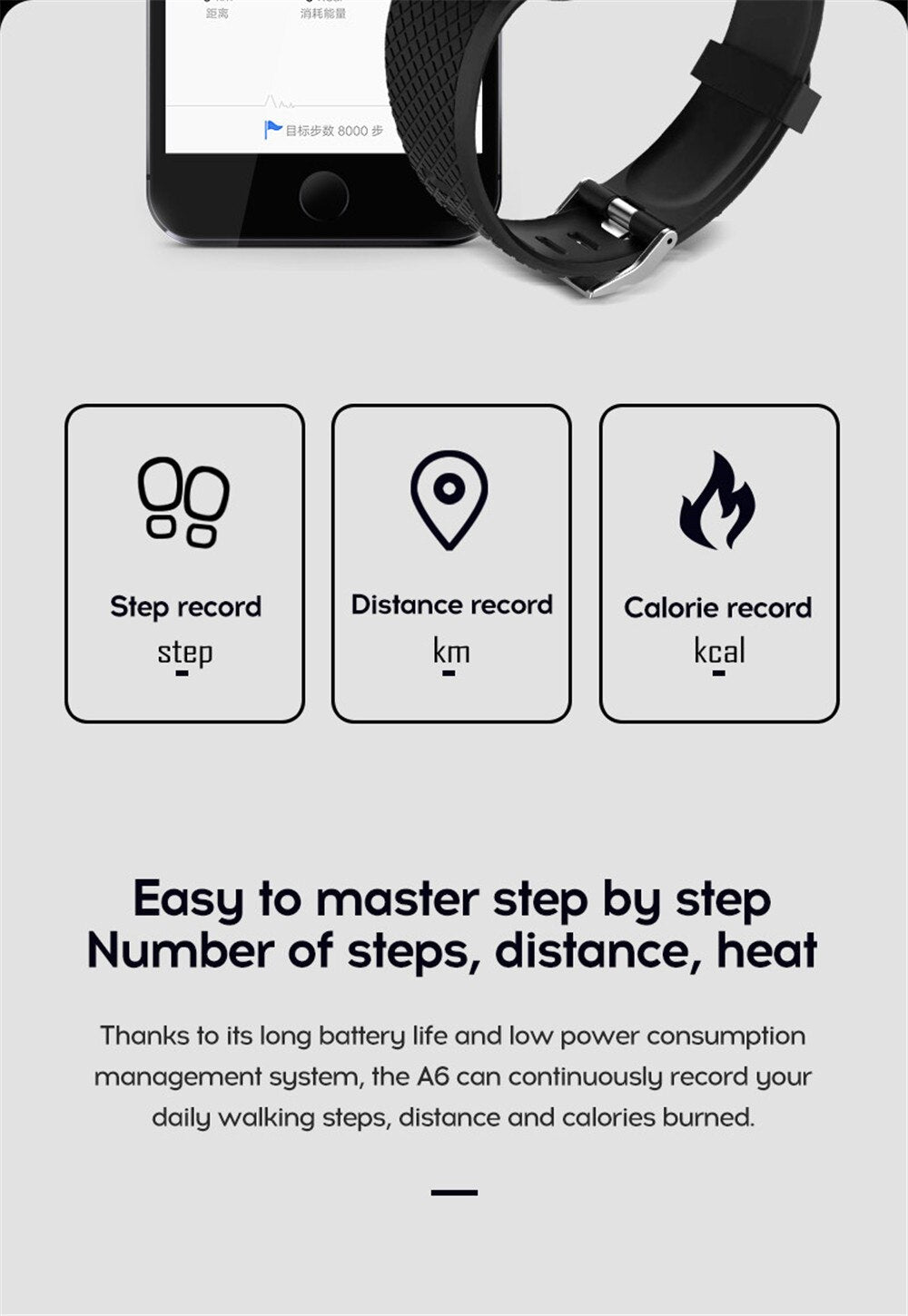 116-Plus Smart Watch with Real Step Count & Multi-Function Fitness Tracker | Unisex Android & iOS Compatible