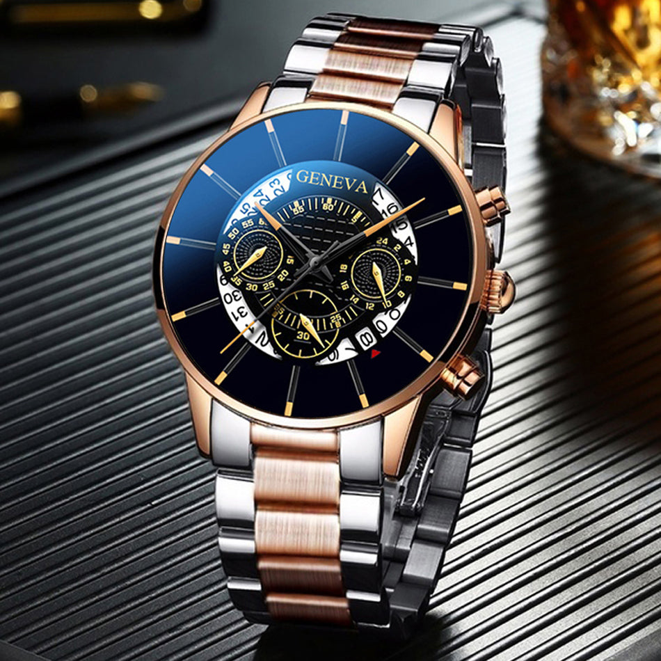 Geneva S-178 Men’s Luxury Quartz Wrist Watch