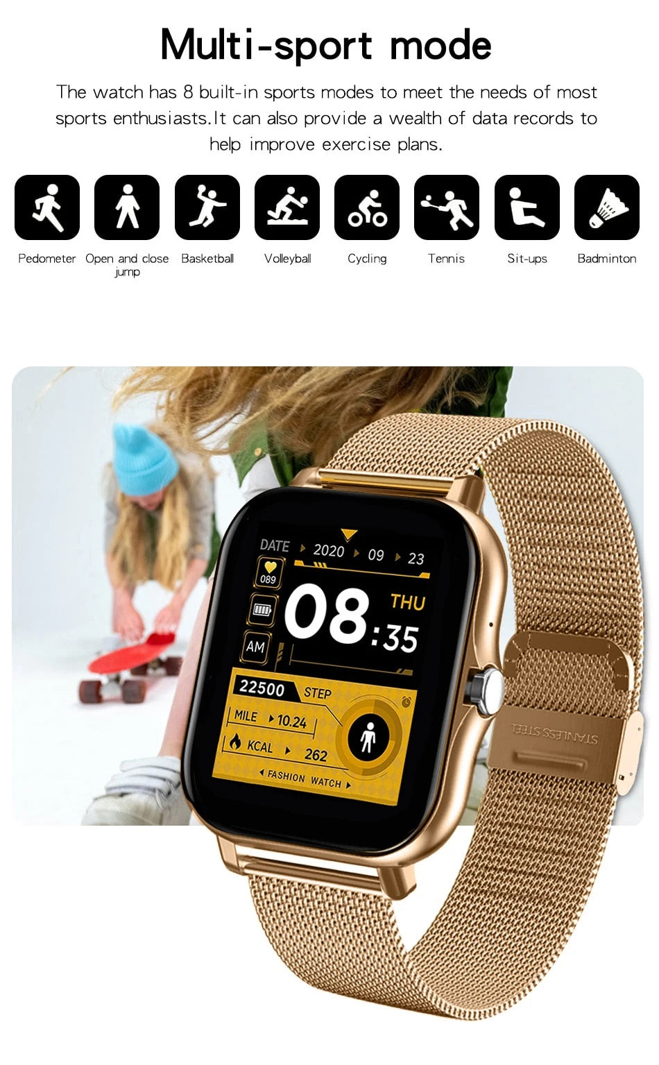 T-2325 Smart Watch with Bluetooth Calling, Blood Oxygen & Pressure Monitoring | Unisex Fitness Tracker