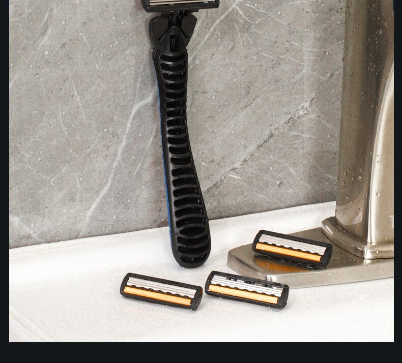 3-Layer Reusable Razor with Imported Blades – Men & Women Triple Blade Shaver