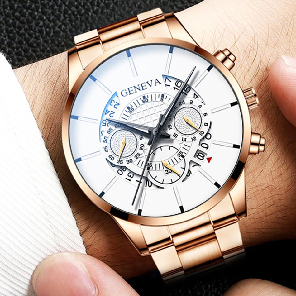 Geneva S-178 Men’s Luxury Quartz Wrist Watch