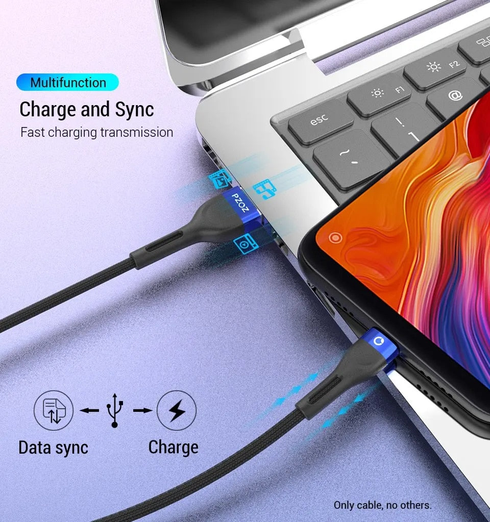 PZOZ Micro USB Cable | Fast Charging Cord for Samsung & Android Phones
