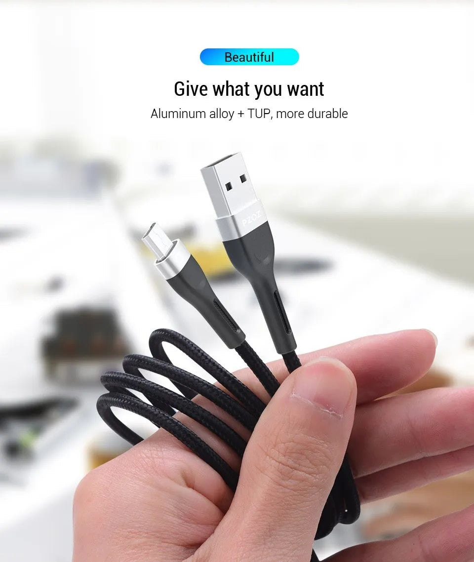 PZOZ Micro USB Cable | Fast Charging Cord for Samsung & Android Phones