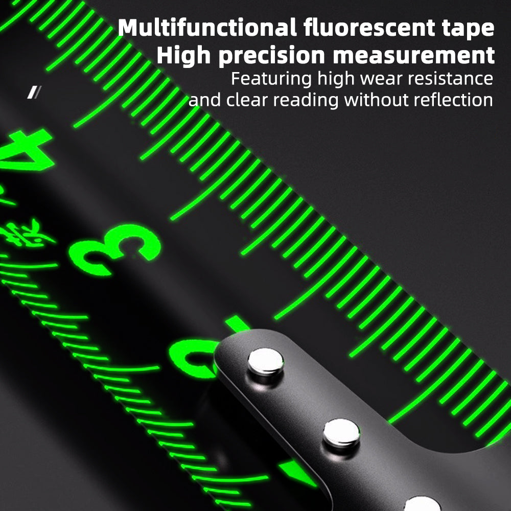 5/7.5/10M Self-Locking Fluorescent Steel Measuring Tape β High Precision Metric Ruler