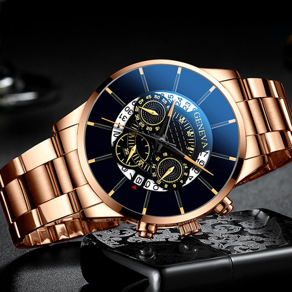 Geneva S-178 Men’s Luxury Quartz Wrist Watch