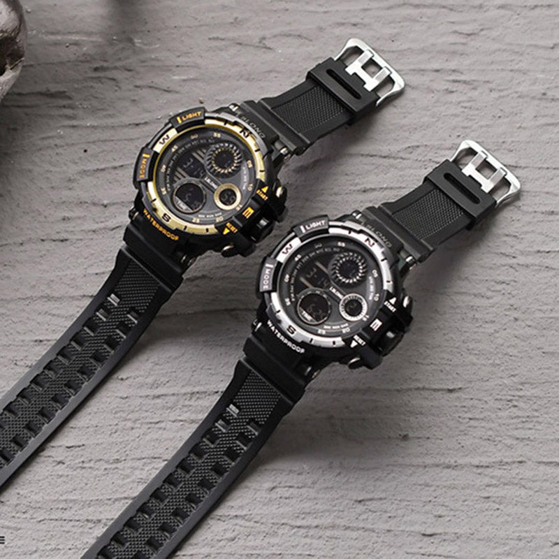 YIKAZE-S10 Black Digital Sports Watch β Waterproof Military LED Chronograph for Men