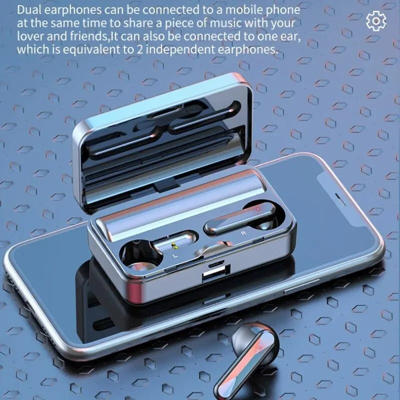 S20-A Plus TWS Wireless Bluetooth Noise Cancelling Earbuds with LED Charging Box & Mic
