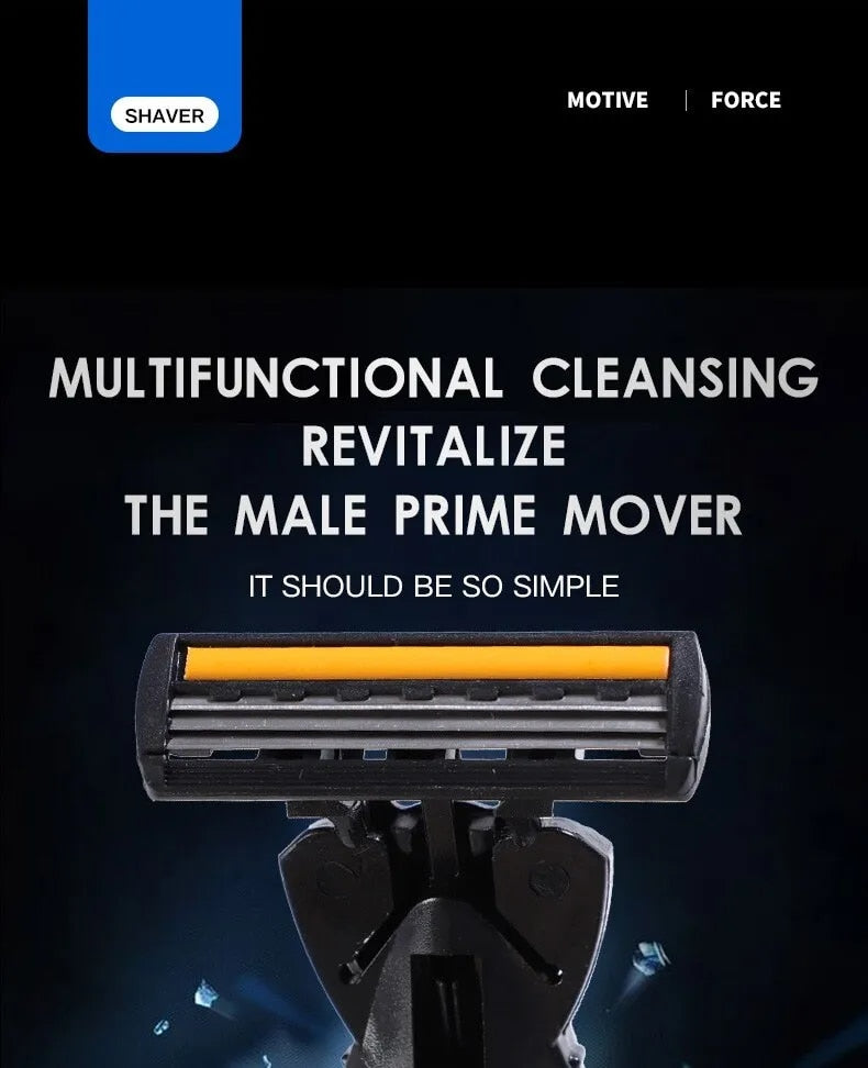3-Layer Reusable Razor with Imported Blades – Men & Women Triple Blade Shaver