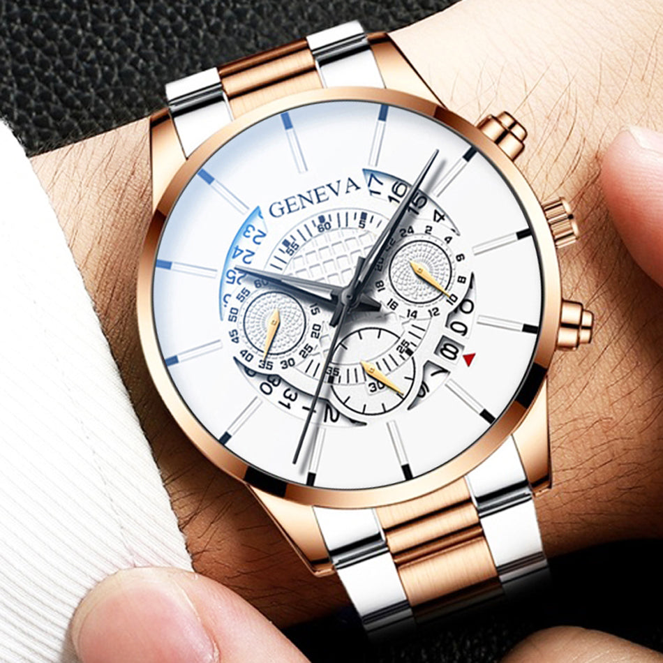 Geneva S-178 Men’s Luxury Quartz Wrist Watch