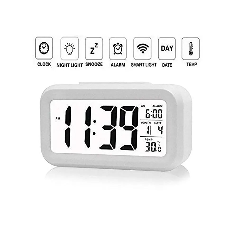 SM-1540 LED Digital Alarm Clock with Snooze & Calendar