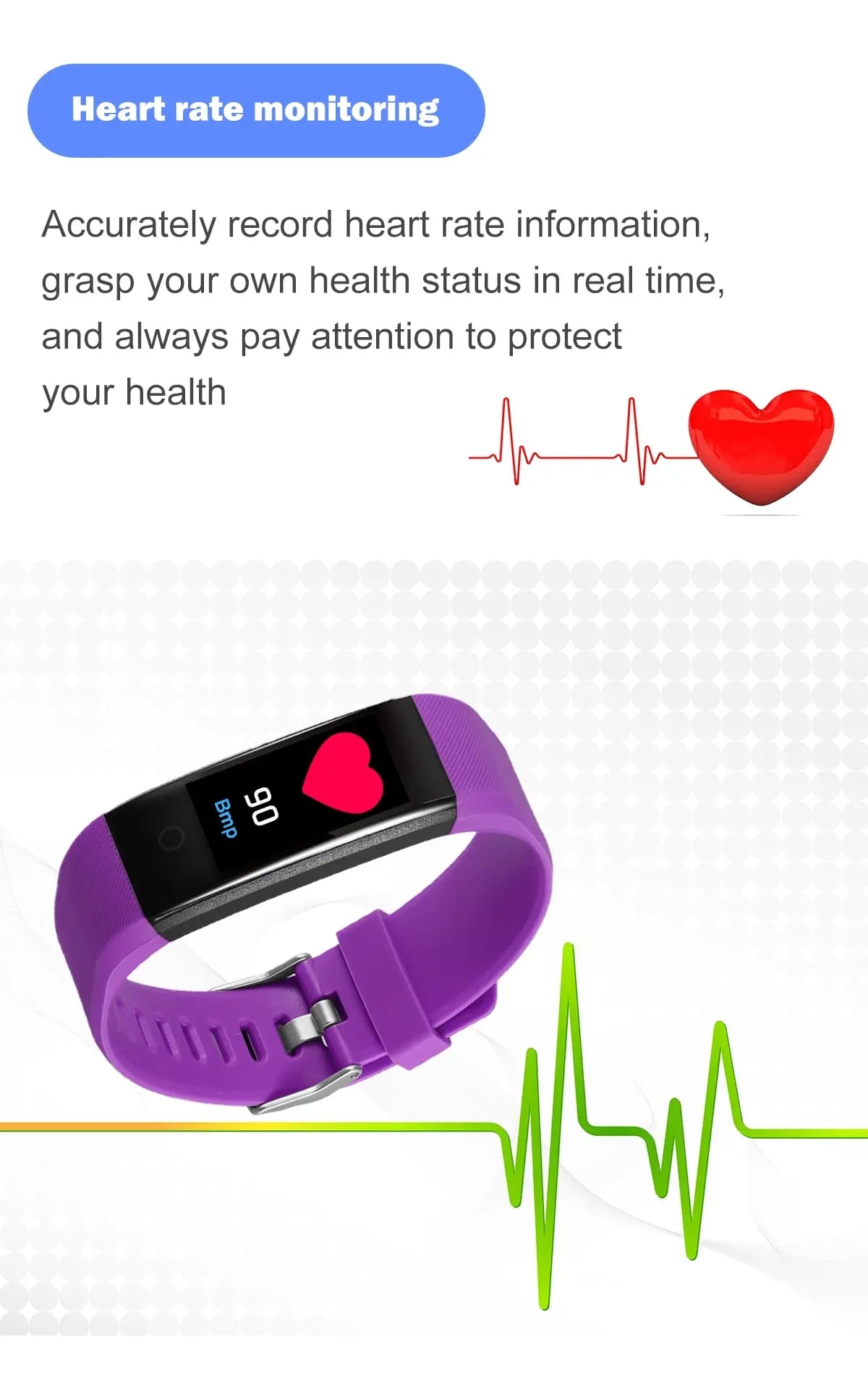 Q1 Smart Watch β Bluetooth Sports Fitness Bracelet with Heart Rate & Waterproof Design