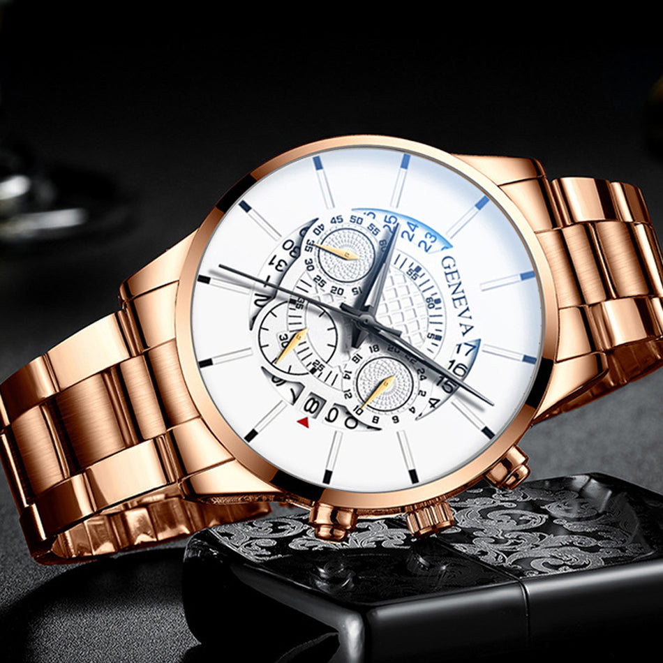 Geneva S-178 Men’s Luxury Quartz Wrist Watch