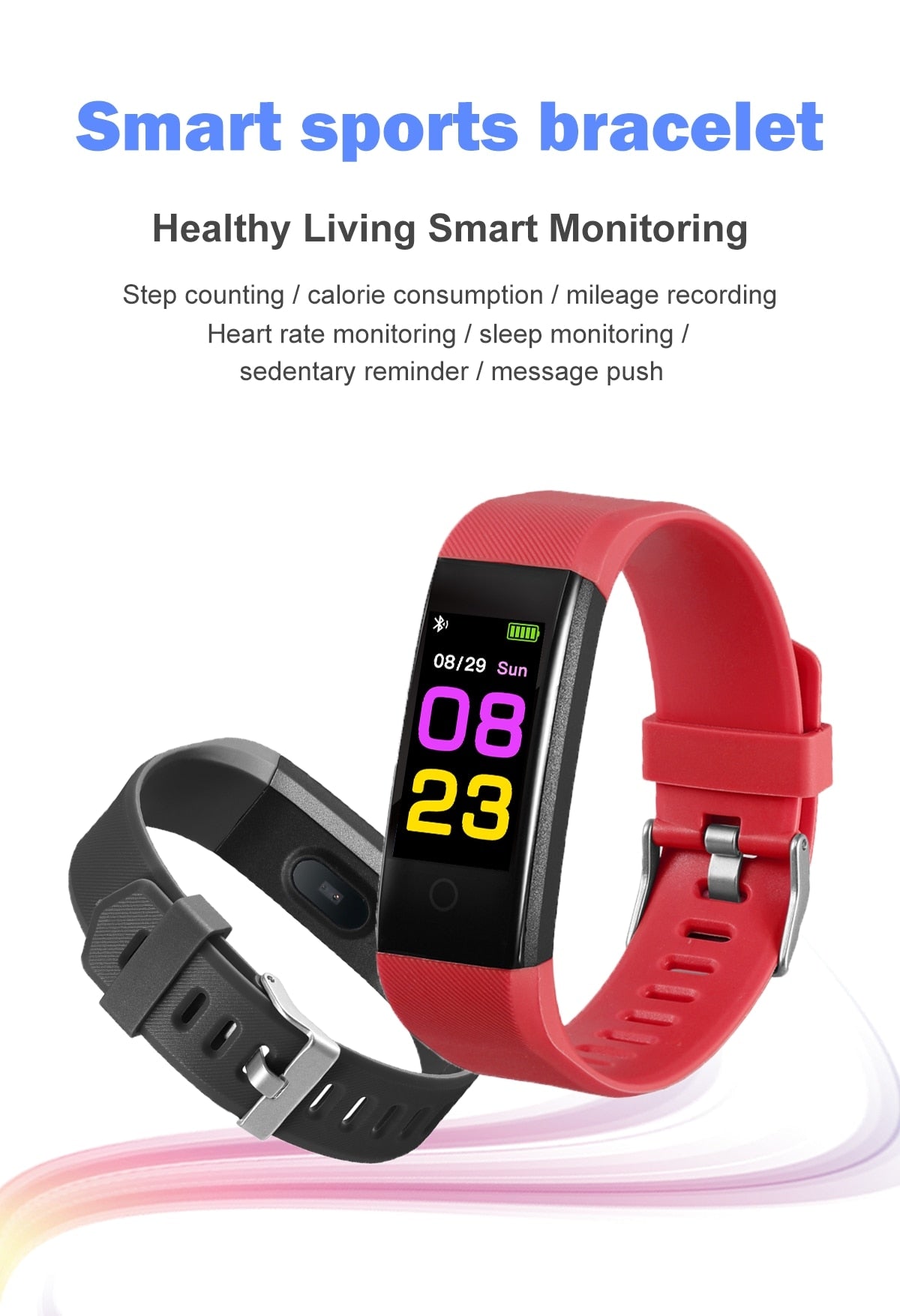 Q1 Smart Watch β Bluetooth Sports Fitness Bracelet with Heart Rate & Waterproof Design