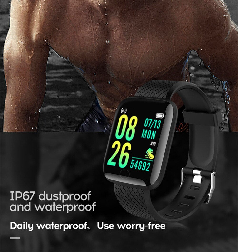 116-Plus Smart Watch with Real Step Count & Multi-Function Fitness Tracker | Unisex Android & iOS Compatible