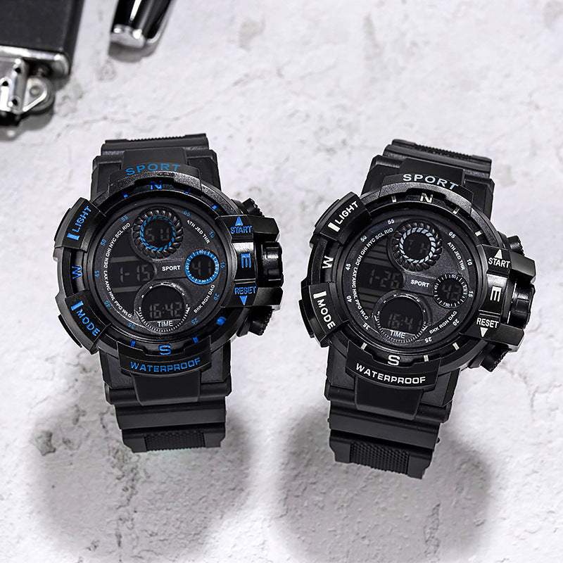 YIKAZE-S10 Black Digital Sports Watch β Waterproof Military LED Chronograph for Men