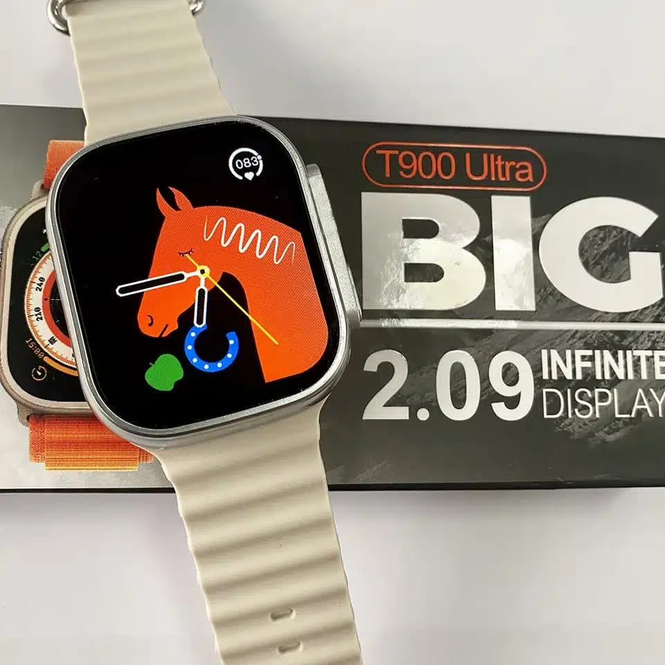 T900 Ultra Smartwatch – 2.09” Big Display, Bluetooth Call & Fitness Tracker for Men & Women