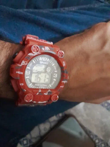 LED-SPM-2250 Colorful Luminous Electronic Watch β Waterproof Multi-Functional Sports Watch