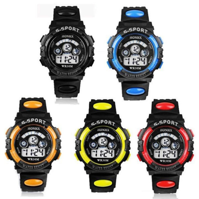 LED-SPM-2250 Colorful Luminous Electronic Watch β Waterproof Multi-Functional Sports Watch