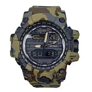 Military Mud Resist Dual Time Waterproof Sports Watch – Analog Digital Men’s Watch with Alarm & Stopwatch
