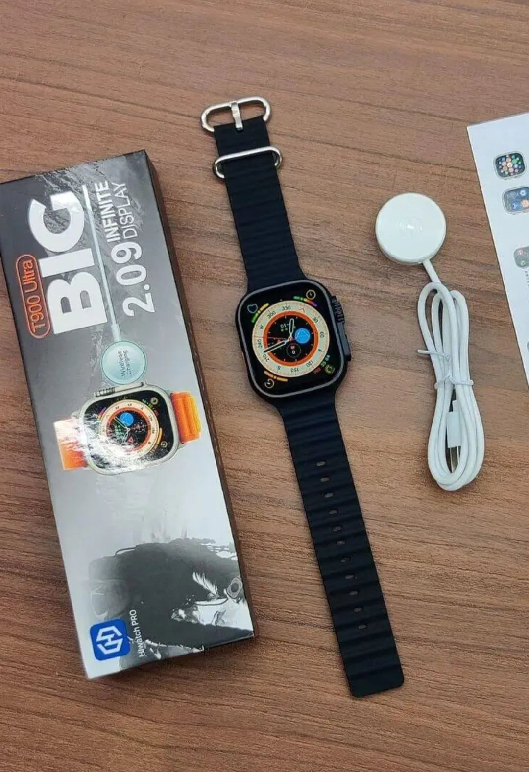 T900 Ultra Smartwatch – 2.09” Big Display, Bluetooth Call & Fitness Tracker for Men & Women
