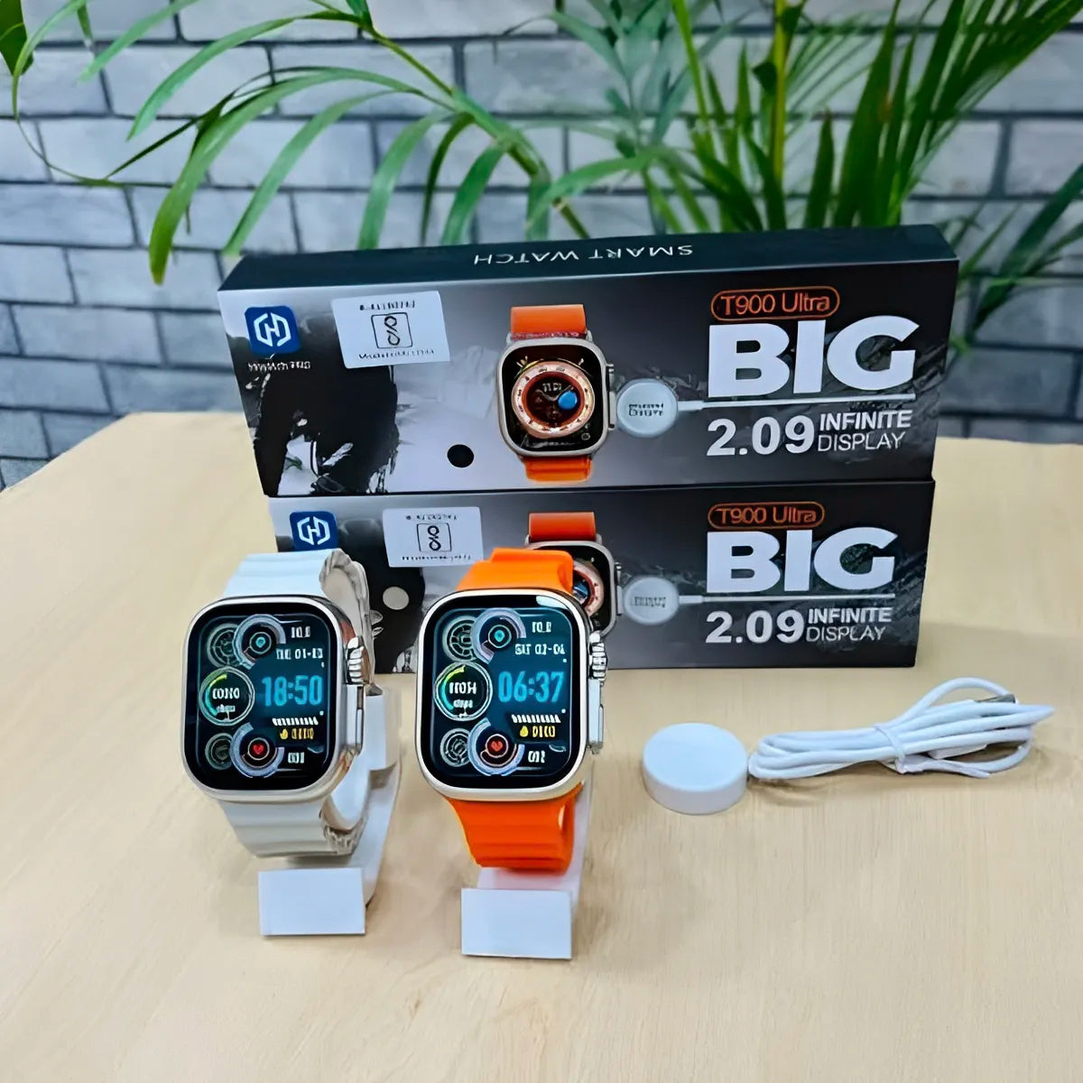 T900 Ultra Smartwatch – 2.09” Big Display, Bluetooth Call & Fitness Tracker for Men & Women