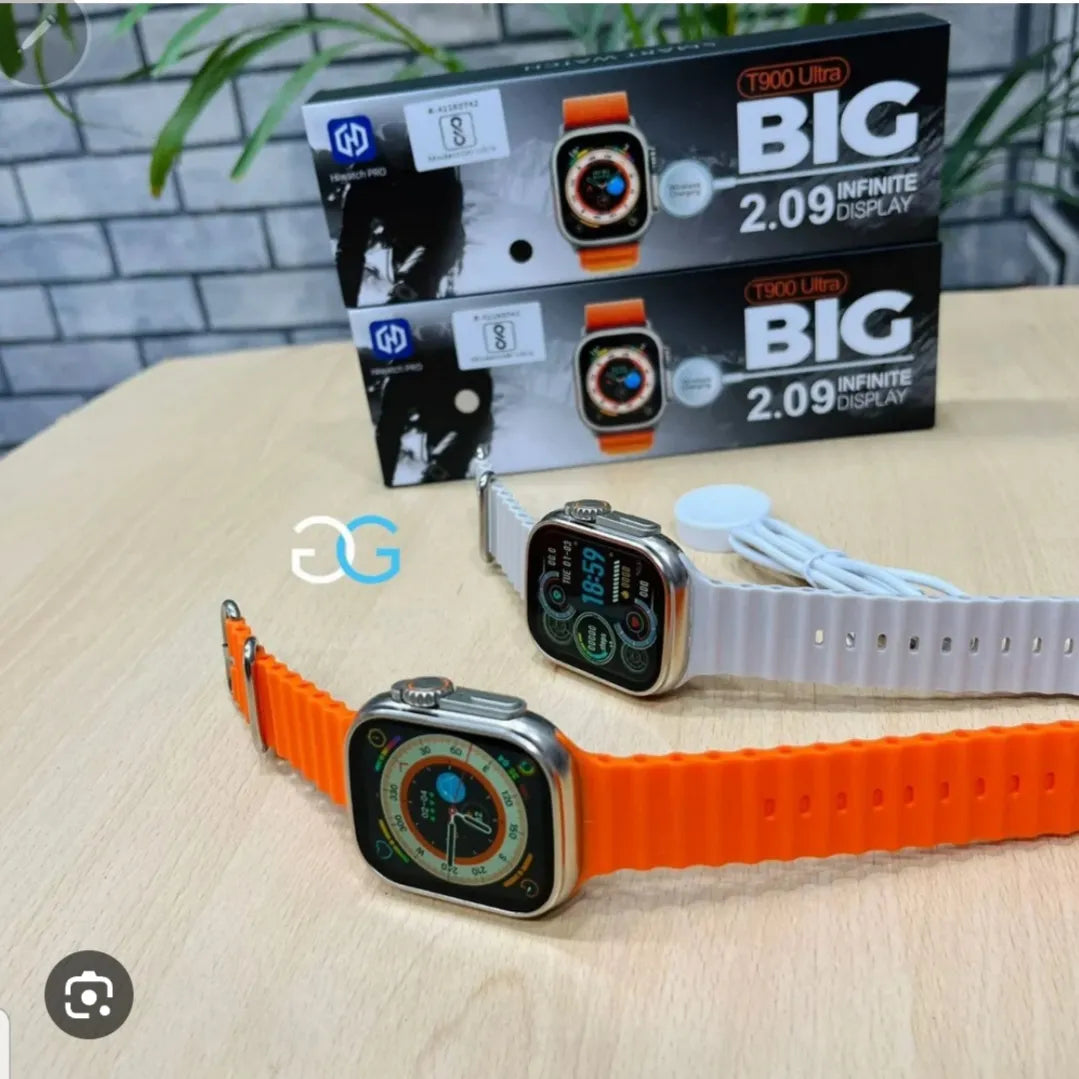 T900 Ultra Smartwatch – 2.09” Big Display, Bluetooth Call & Fitness Tracker for Men & Women