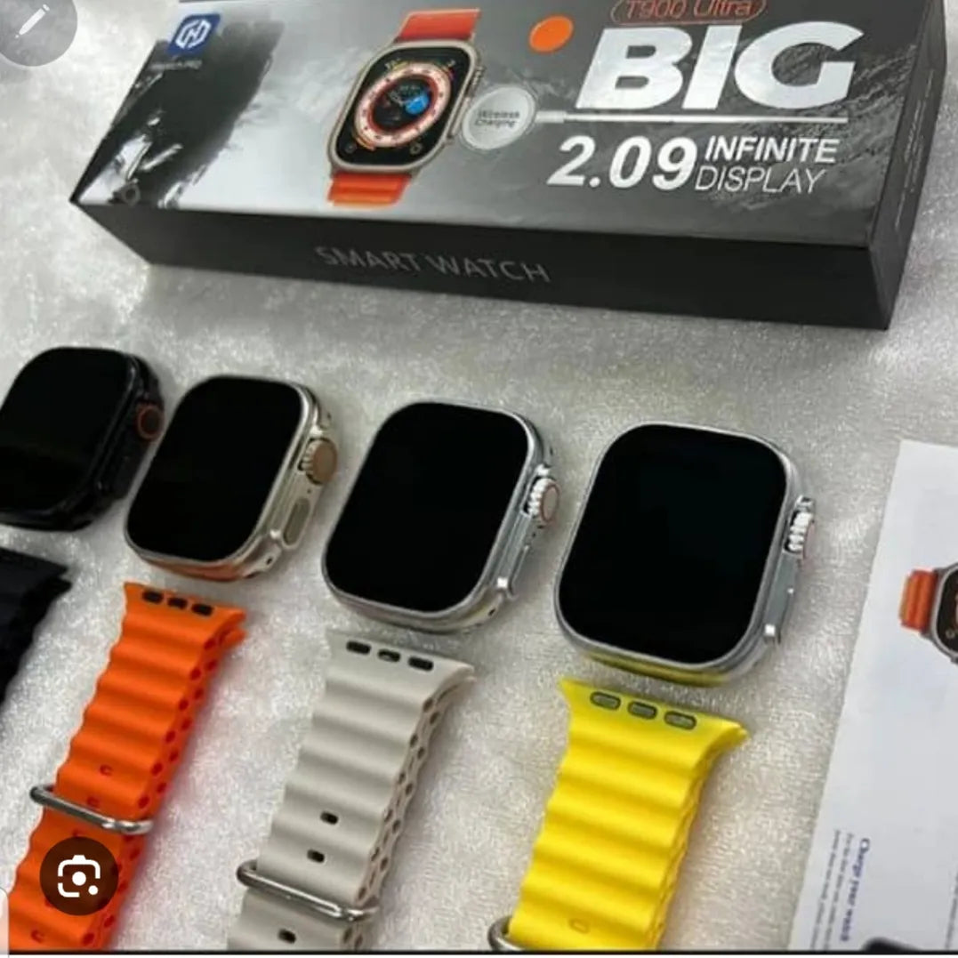 T900 Ultra Smartwatch – 2.09” Big Display, Bluetooth Call & Fitness Tracker for Men & Women