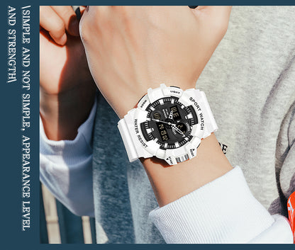 SANDA-7800 Sports Electronic Waterproof Men’s Watch – Dual Display Luxury Outdoor Wat