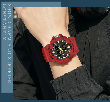 SANDA-7800 Sports Electronic Waterproof Men’s Watch – Dual Display Luxury Outdoor Wat