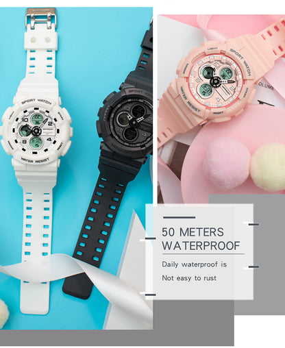 SANDA-60270 Men’s Waterproof Quartz Sports Watch – Dual Display Outdoor Watc