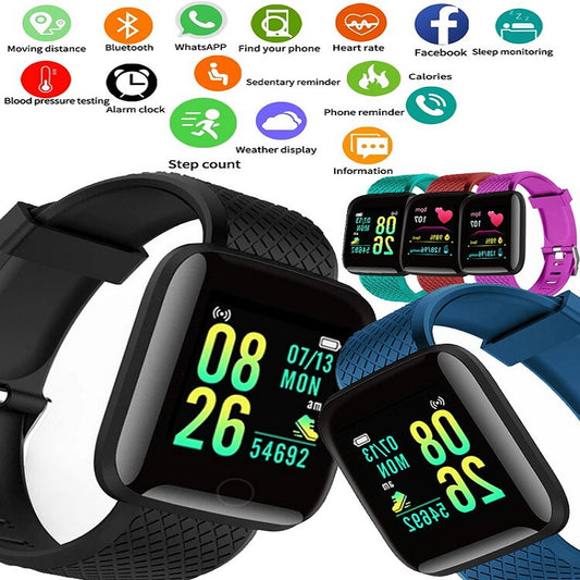 116-Plus Smart Watch with Real Step Count & Multi-Function Fitness Tracker | Unisex Android & iOS Compatible