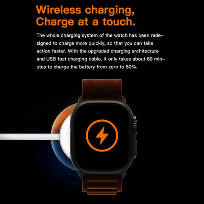 T800 Ultra 2 Smartwatch – Bluetooth Call, Wireless Charging &amp; Long Battery Life