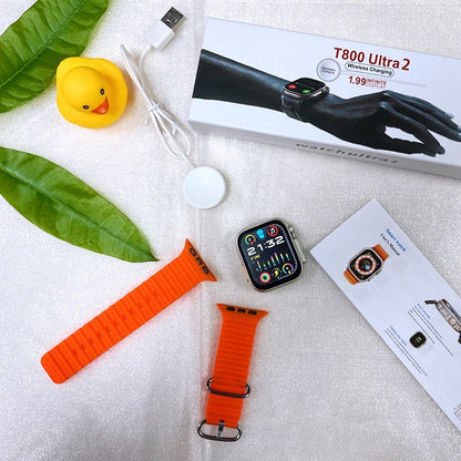T800 Ultra 2 Smartwatch – Bluetooth Call, Wireless Charging &amp; Long Battery Life