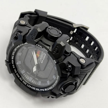Military Mud Resist Dual Time Waterproof Sports Watch – Analog Digital Men’s Watch with Alarm &amp; Stopwatch